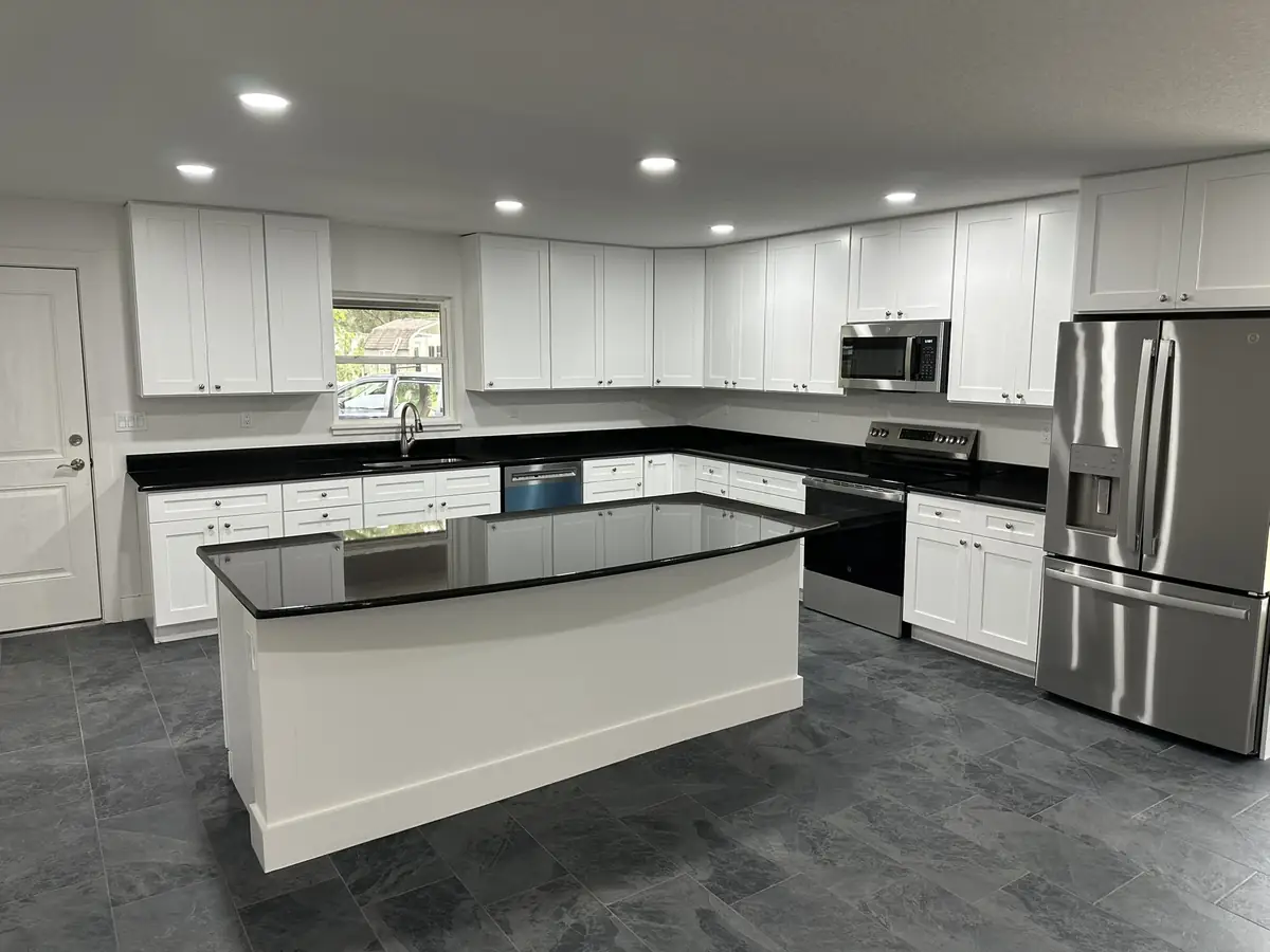 Finished kitchen in a newly built custom home