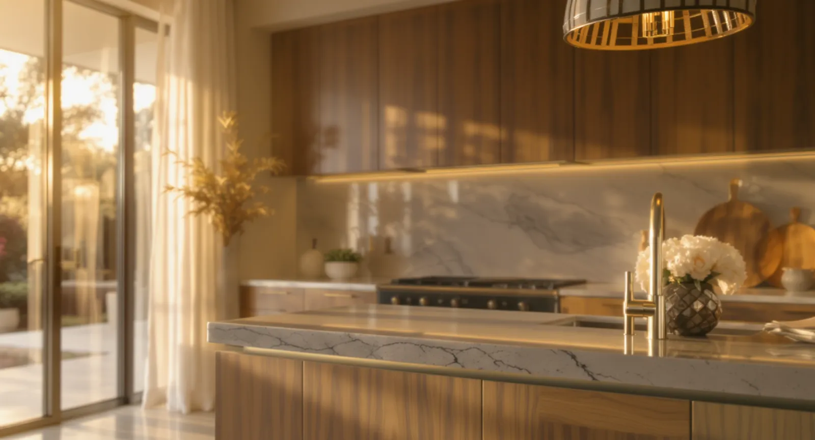 Custom cabinetry and luxury interior finishes in a Carapezza home
